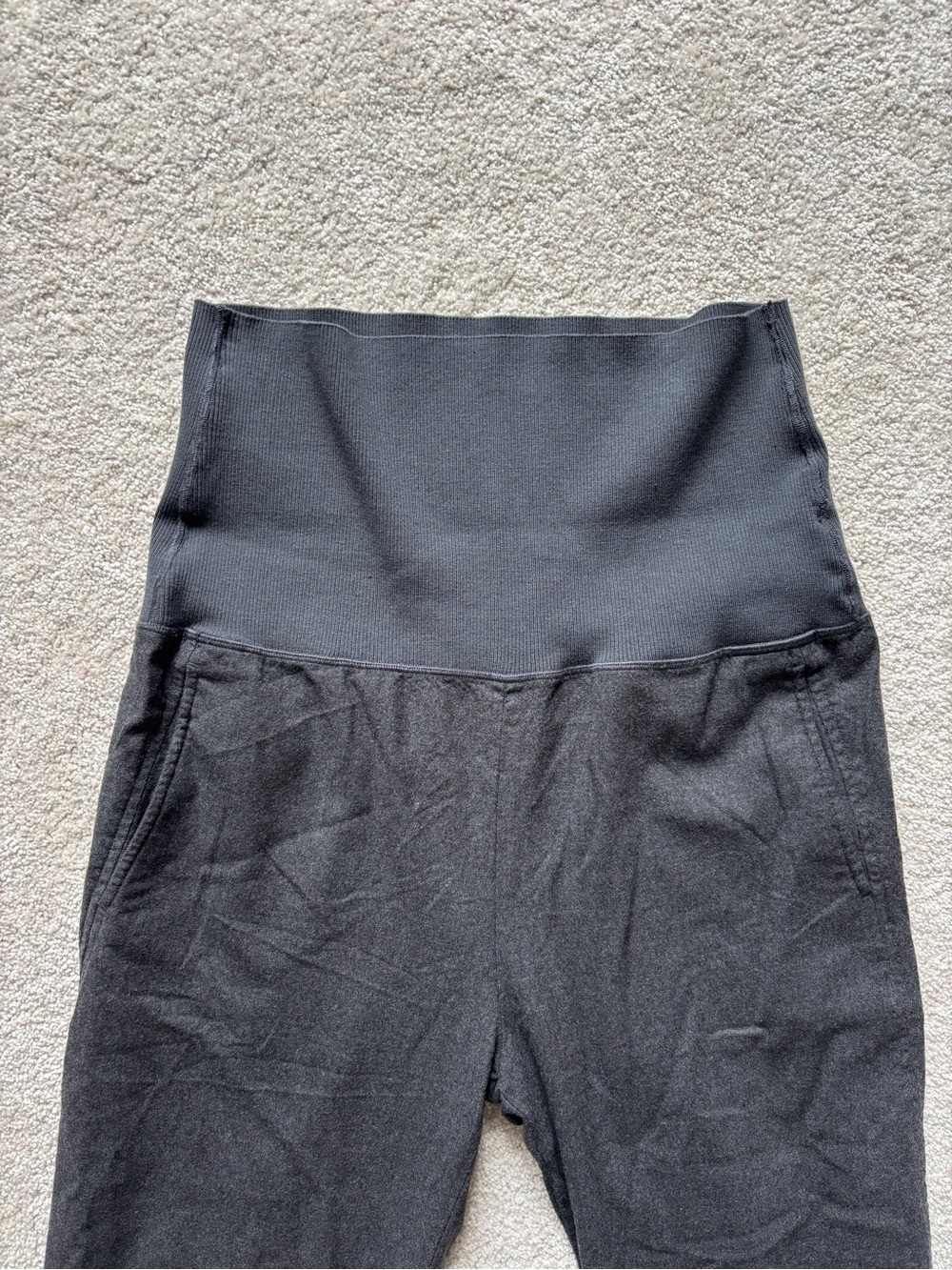 Theory Rib Jogger New Pure Flannel Virgin Wool Pull-On Pants Black Size Large - Picture 7 of 10